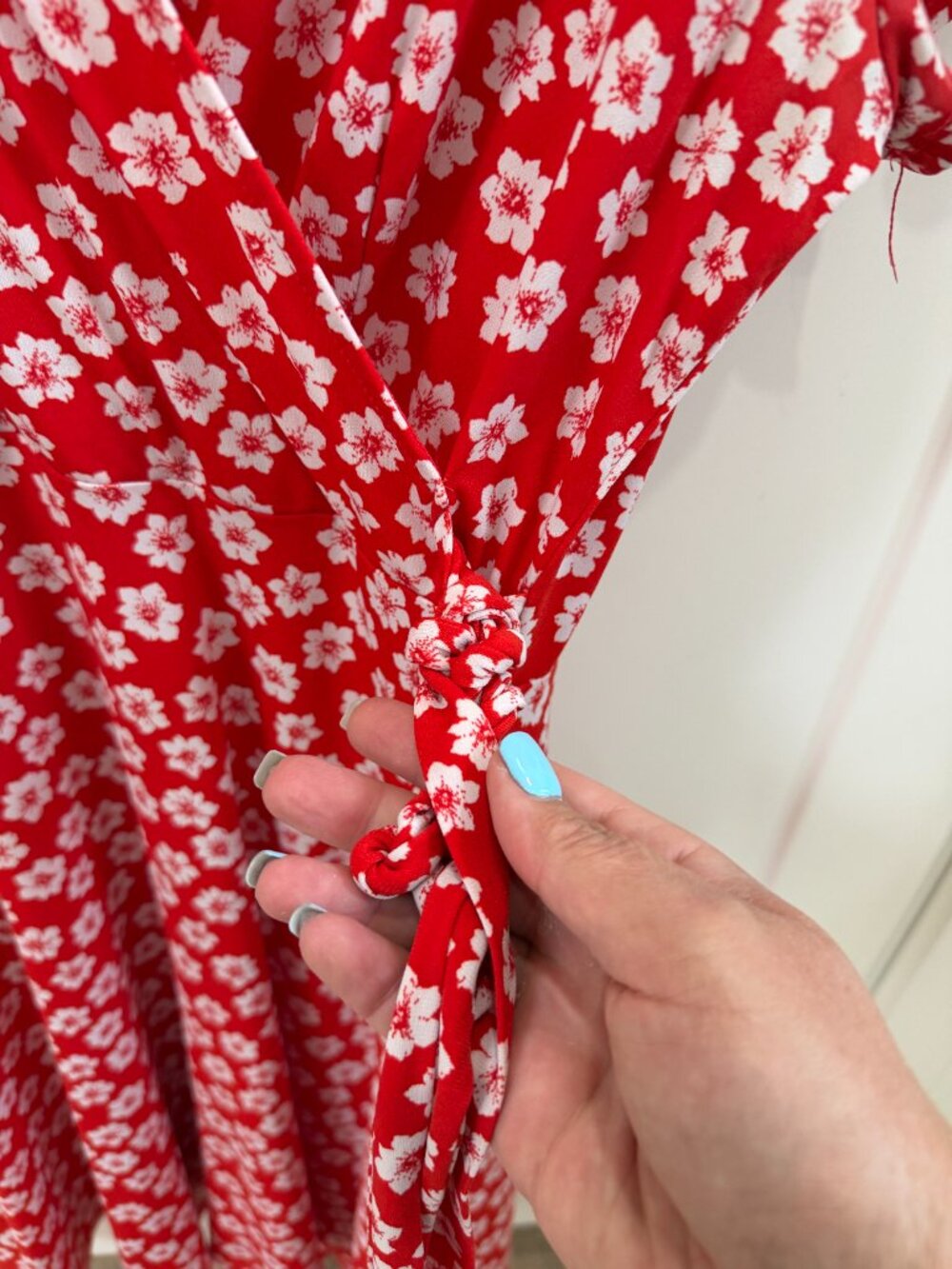red floral dress, very lightly worn! - Picture 2 of 4